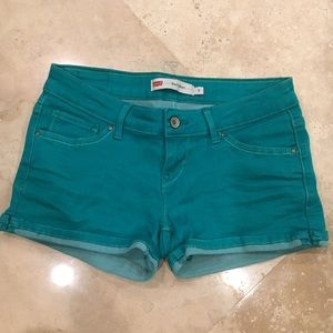 Levi’s turquoise shorts